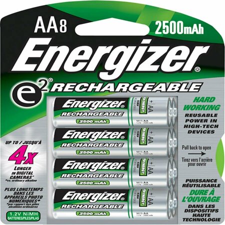 ENERGIZER Rechargeable AA NiMH Batteries NH15BP-8